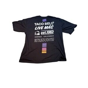 Taco Bell Live Mas Est 1962 Downey California T Shirt Mens Size L Black